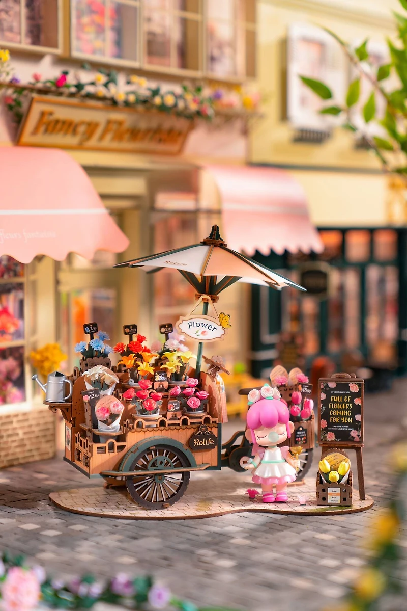 Rolife® Blossom Cart 3D Puzzle Creation Set