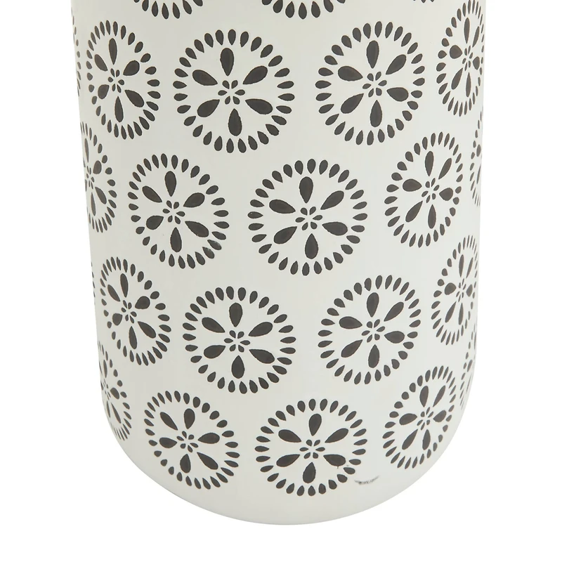 White Stoneware Transitional Vase, 20" x 12" x 10"