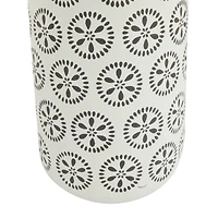 White Stoneware Transitional Vase, 20" x 12" x 10"