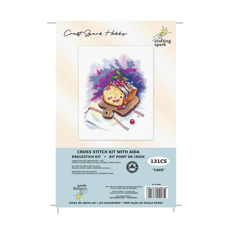 Crafting Spark Cake Counted Cross-Stitch Kit