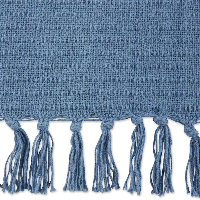 DII® Stonewash Blue Solid Ribbed Throw