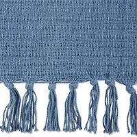 DII® Stonewash Blue Solid Ribbed Throw