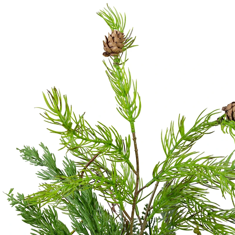 2ft. Unlit Real Touch™️ Mixed Pine & Cedar Artificial Christmas Tree in Gray Pot