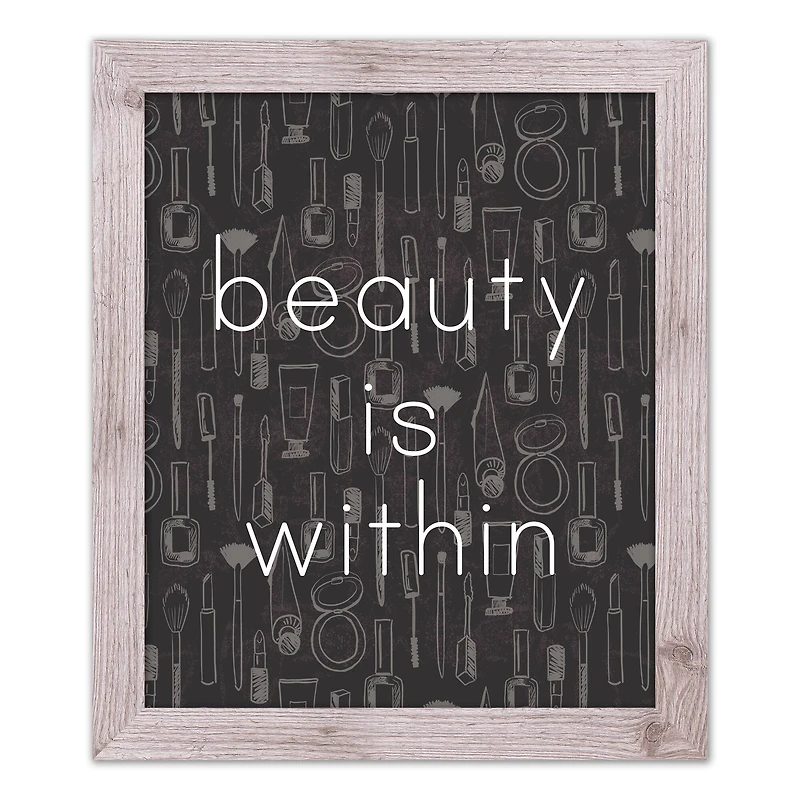 Beauty is Within Print in White Frame