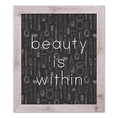 Beauty is Within Print in White Frame