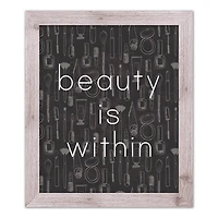 Beauty is Within Print in White Frame