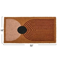 Hello Honey® Abstract Print Coir Doormat