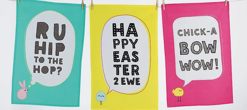 DII® Easter Animals Dishtowels, 3ct.