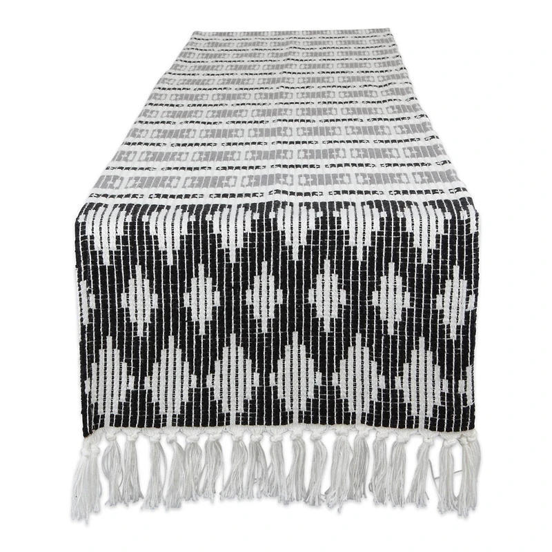 DII® 72" Black & Gray Colby Southwest Table Runner