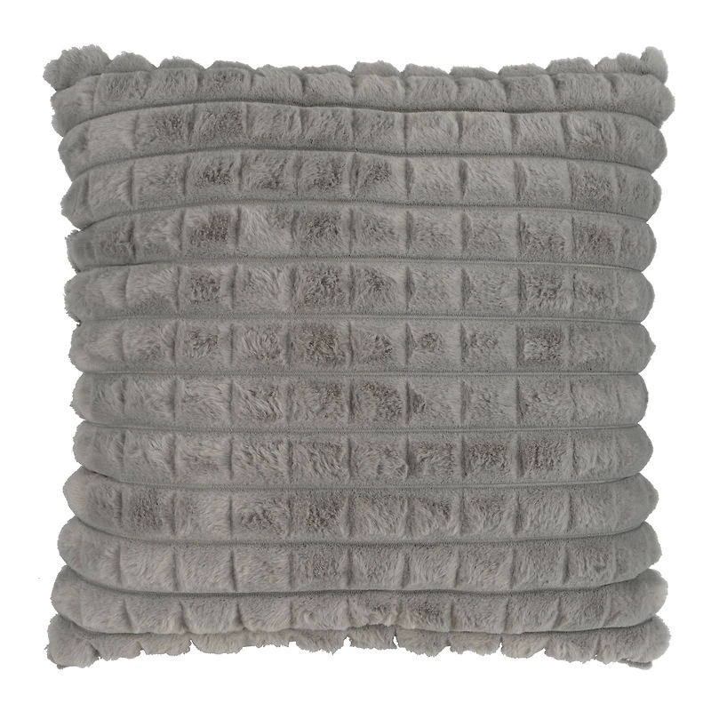 18" Grid Texture Powder Plush Accent Pillow by Ashland
