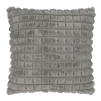 18" Grid Texture Powder Plush Accent Pillow by Ashland