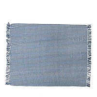 Hello Honey® Gingham Woven Recycled Cotton Blend Throw Blanket with Fringe