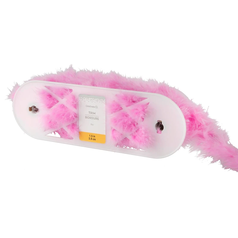 1.5" Pink Boa Trim by Celebrate It®