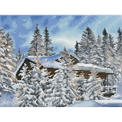Diamond Dotz® Intermediate Alpine Retreat Pre-Framed Diamond Painting Kit