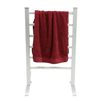Mind Reader Silver Portable Electric Heated Clothing & Towel Stand Warmer