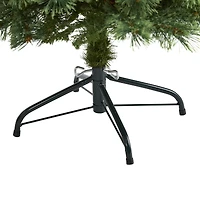 4ft. Pre-Lit White Mountain Pine & Pinecones Artificial Christmas Tree with Clear LED Lights