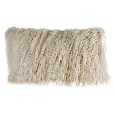 Hastings Home Faux Fur Lumbar Pillow