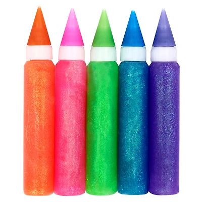 ArtSkills® Jumbo 5 Color Neon Glitter Glue Pens