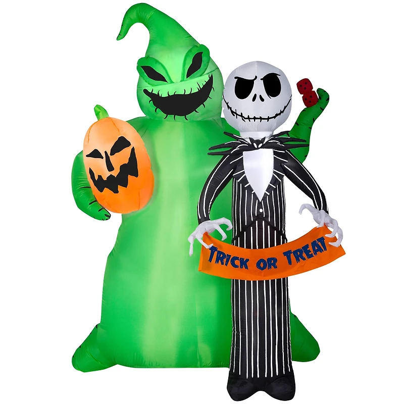 6.5ft. Airblown® Inflatable Halloween Jack Skellington with Oogie Boogie 