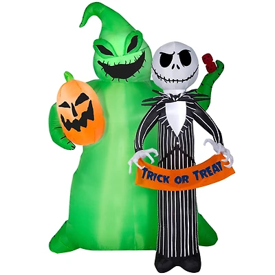6.5ft. Airblown® Inflatable Halloween Jack Skellington with Oogie Boogie 