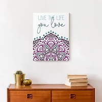 Live The Life You Love 12" x 16" Canvas Wall Art
