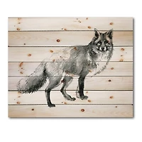 Designart - Monochrome Portrait Fox