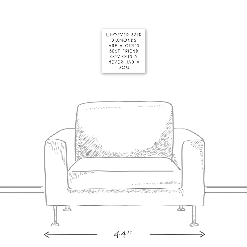 Dogs Are A Girl's Best Friend Canvas Wall Art