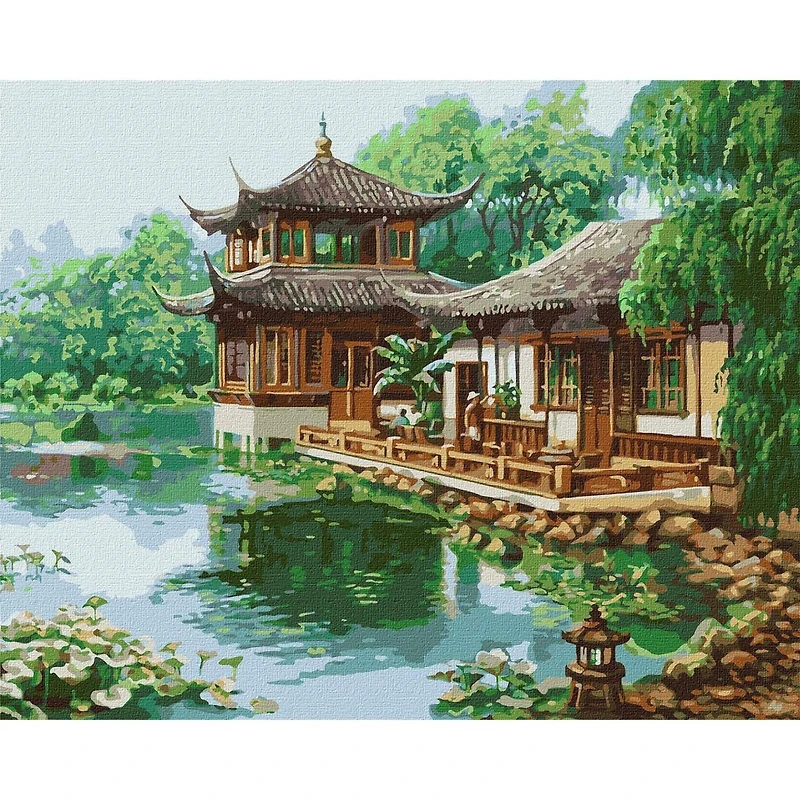 Chinese House Painting by Numbers Kit