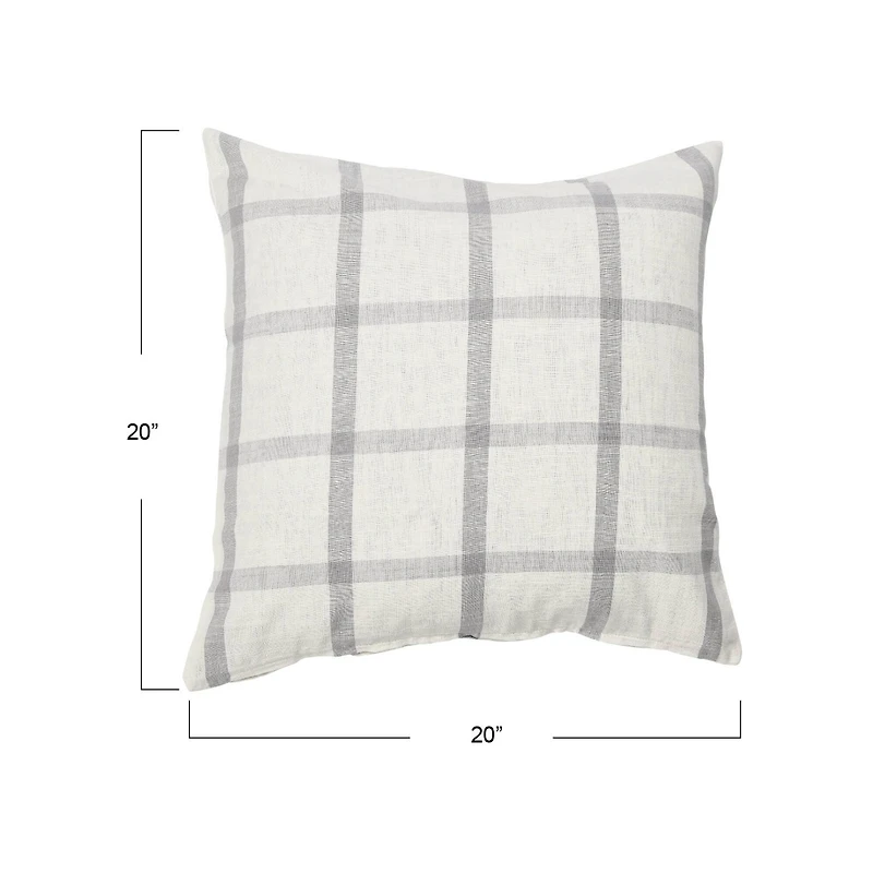 Hello Honey® 20'' Square Windowpane Plaid Pillow Cover