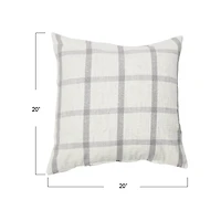 Hello Honey® 20'' Square Windowpane Plaid Pillow Cover