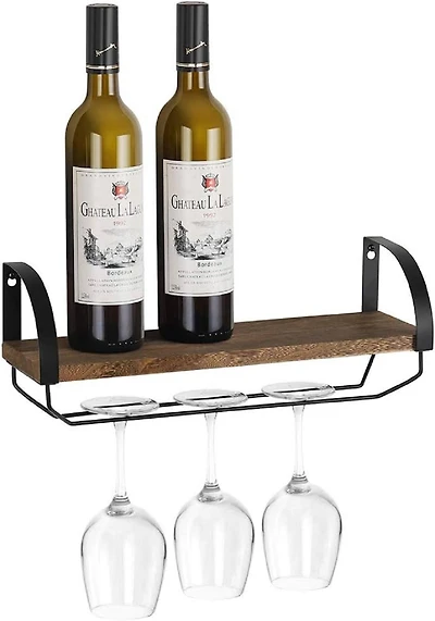 Wall Mounted Wood Wine Rack