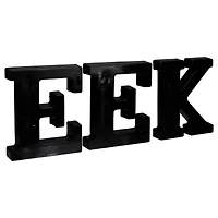 6.5" Lighted Black & Purple EEK Halloween Marquee Sign