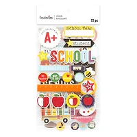 12 Pack: School Flipbook Chipboard Dimensional Stickers by Recollections™