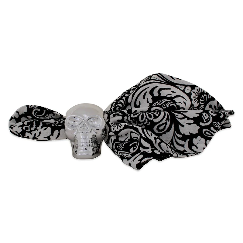 DII® Silver Skull Napkin Ring Set, 6ct.