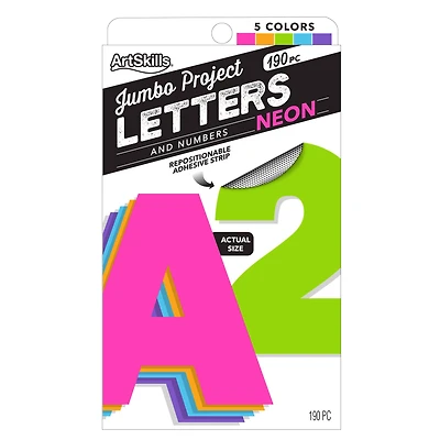 ArtSkills® 4" Neon 190 Piece Paper Poster Letter Set