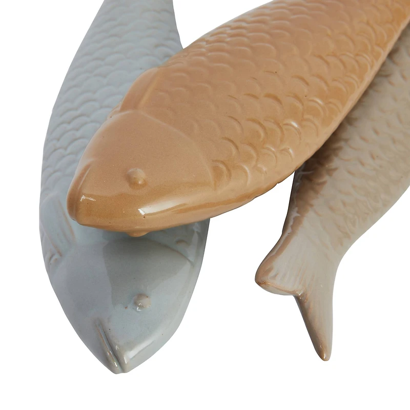 Hello Honey® 7.5" Embossed Ceramic Fish Decoration Set