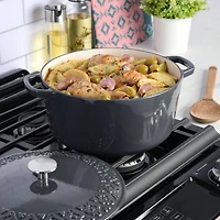 Spice By Tia Mowry Savory Saffron 6qt. Enameled Cast Iron Dutch Oven with Lid