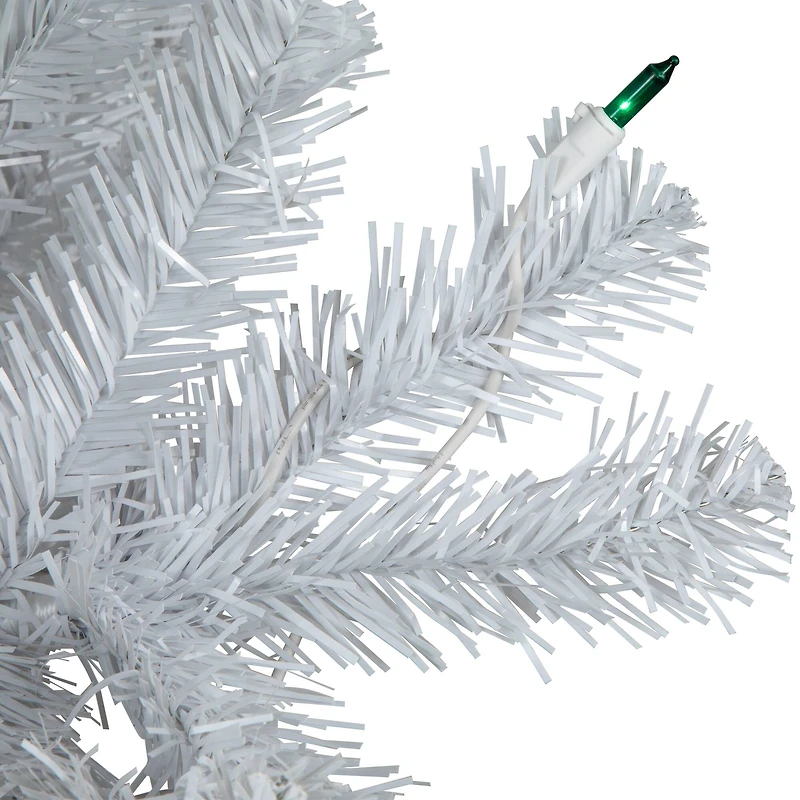 4ft. Pre-Lit White Artificial Christmas Tree, Green Lights