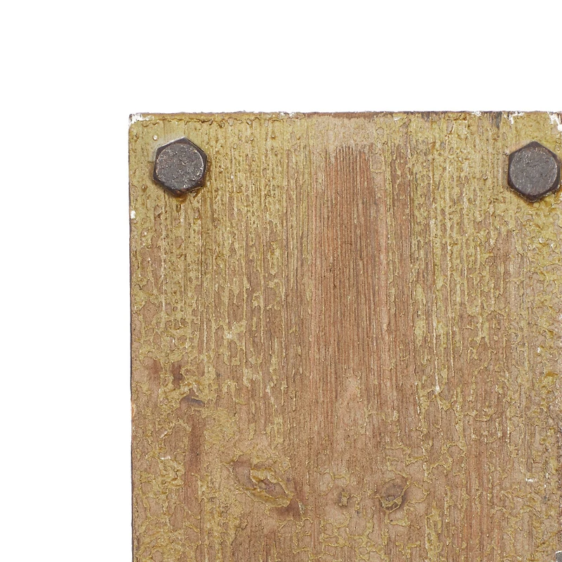 Set of 2 Brown Wood Rustic Wall Sconce, 6" x 19"