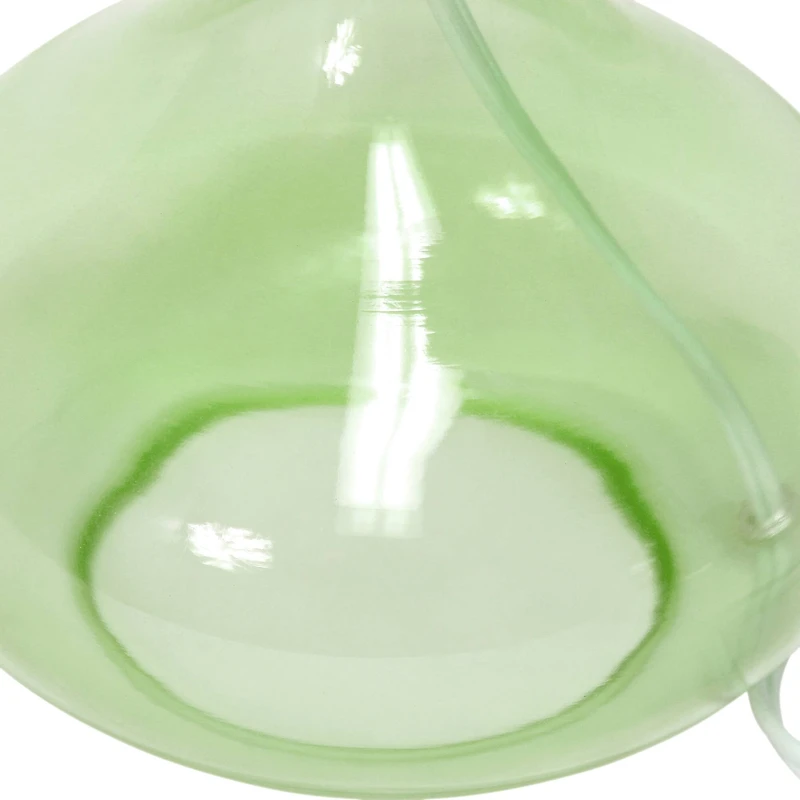 Simple Designs Green & White Glass Raindrop Table Lamp