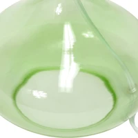 Simple Designs Green & White Glass Raindrop Table Lamp