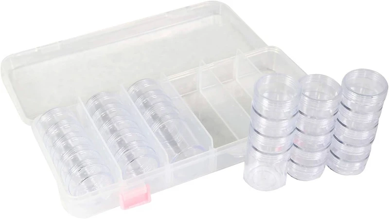Everything Mary Large Plastic Bead Storage Box with Jars
