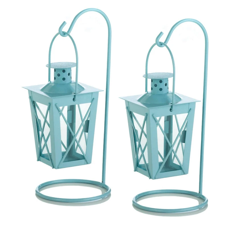 9'' Baby Blue Hanging Railroad Lantern