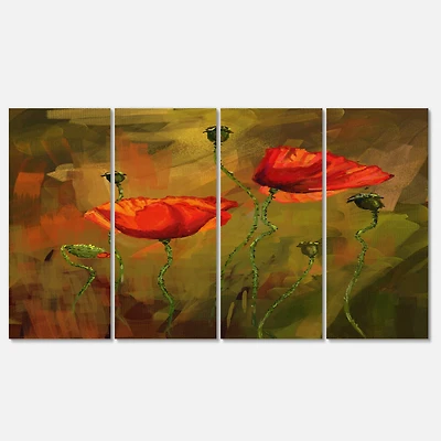 Designart - Watercolor Poppy Flowers