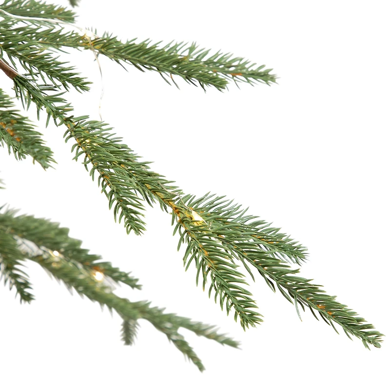 6ft. Pre-Lit Medium Alpine Artificial Christmas Tree, Clear LED Lights