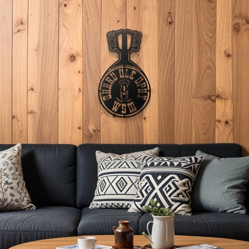 American Art Decor Grand Ole Opry Laser Cut Guitar Plaque - 12" x 20"