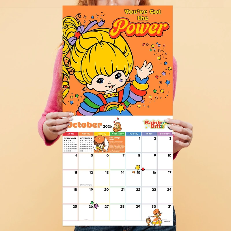 2026 Rainbow Brite Wall Calendar