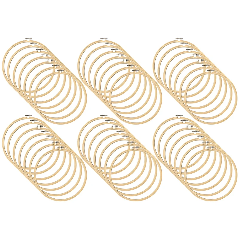 36 Pack: 9" Wooden Embroidery Hoop by Loops & Threads™