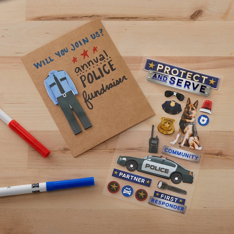 Police Dimensional Stickers by Recollections™