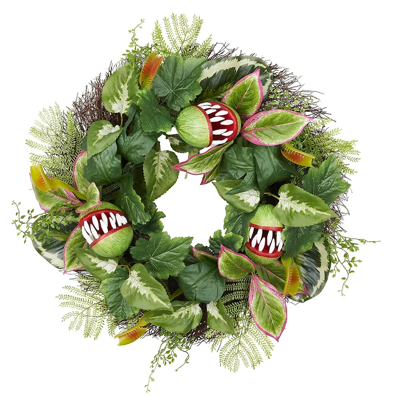 24" Green Venus Flytrap Wreath by Ashland®